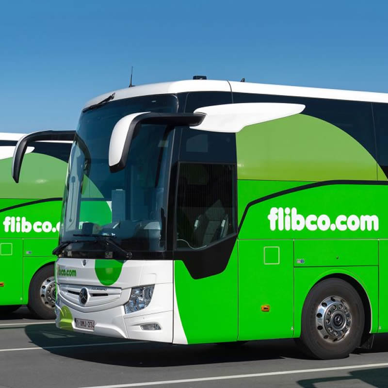 Autobús Flibco que te lleva del aeropuerto de Pisa a la estación de Florencia